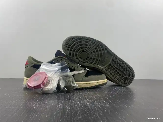HYPE DM7866-002 OLIVE' JORDAN OG AIR 1 SP TRAVIS LOW 'BLACK X SCOTT 0325